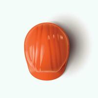 casco naranja 2 vector