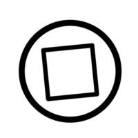 illustration of a circle with a square shape in the middle vector