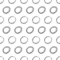 Seamless pattern with sketch circles shape vector