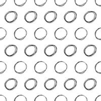 Seamless pattern with sketch circles shape vector