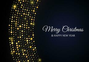 Merry Christmas of gold glitter pattern vector