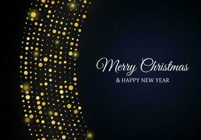 Merry Christmas of gold glitter pattern vector