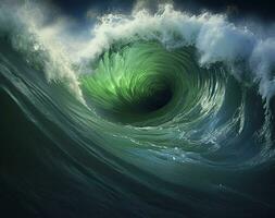 olas en el océano, ai generado foto