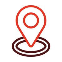 Location Marker Vector Thick Line Two Color Icons For Personal And Commercial Use.