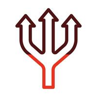 Road Split Vector Thick Line Two Color Icons For Personal And Commercial Use.