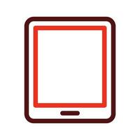 Tablet Vector Thick Line Two Color Icons For Personal And Commercial Use.