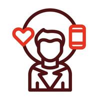 Millennial Vector Thick Line Two Color Icons For Personal And Commercial Use.