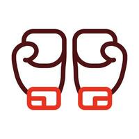 Boxing Vector Thick Line Two Color Icons For Personal And Commercial Use.