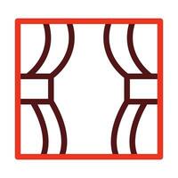 Theater Vector Thick Line Two Color Icons For Personal And Commercial Use.