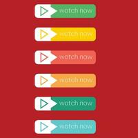 Modern and stylish watch now CTA Button for your project vector