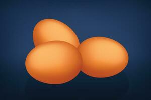 eggs on dark vector