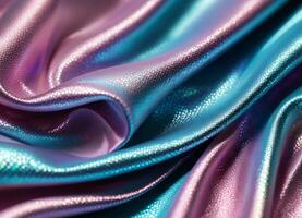 Holographic Fabric Texture Background Ai Generative photo