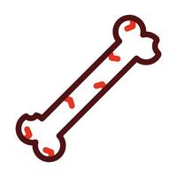 Bone Vector Thick Line Two Color Icons For Personal And Commercial Use.