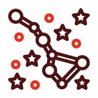 Constellation Vector Thick Line Two Color Icons For Personal And Commercial Use.