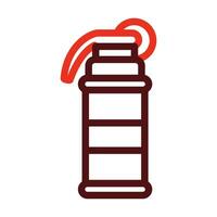 Smoke Grenade Vector Thick Line Two Color Icons For Personal And Commercial Use.