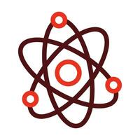 Atom Vector Thick Line Two Color Icons For Personal And Commercial Use.