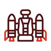 Jetpack Vector Thick Line Two Color Icons For Personal And Commercial Use.