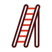 Ladder Vector Thick Line Two Color Icons For Personal And Commercial Use.