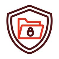 Sensitive Personal Data Vector Thick Line Two Color Icons For Personal And Commercial Use.