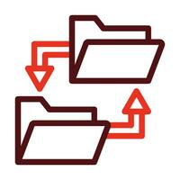 Directory Replacement Vector Thick Line Two Color Icons For Personal And Commercial Use.