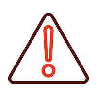 Attention Vector Thick Line Two Color Icons For Personal And Commercial Use.