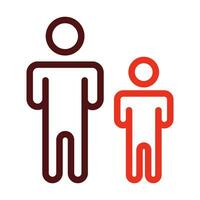 Child Consent Vector Thick Line Two Color Icons For Personal And Commercial Use.