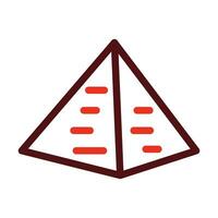 pirámide vector grueso línea dos color íconos para personal y comercial usar.