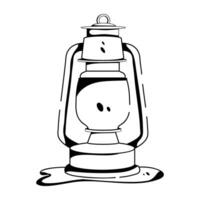 Trendy Gas Lantern vector