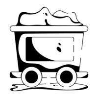 Trendy Sand Cart vector