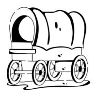 Trendy Carriage Concepts vector