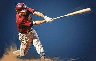 Professional baseball player in action on grand arena, isolated background photo