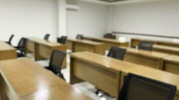 Blurred image of meeting room in the modern office, ideal for presentation background photo