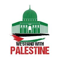 nosotros estar con Palestina - salvar gaza, salvar Palestina vector fondo, póster, eslogan, camiseta diseño.