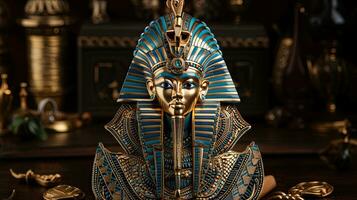 egipcio Dios de riqueza y prosperidad. lujoso antiguo Egipto concepto. foto