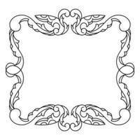 Vintage border frame engraving. - Vector. vector