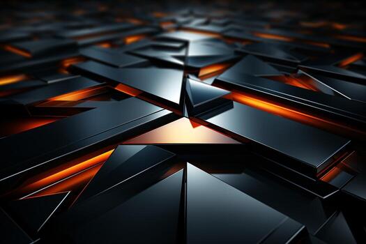 Futuristic Minimalist Black Background Clean and Sleek Aesthetics with Precise Lines and Geometric Shapes, Perfect for High-Tech Concepts, AI-generated photo