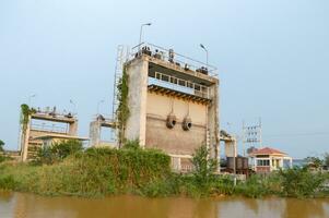cement dam in country Thailand photo
