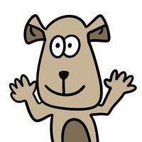 cartoon illustration of dog animal character photo