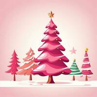 rosado Navidad árbol gráficos para Navidad foto