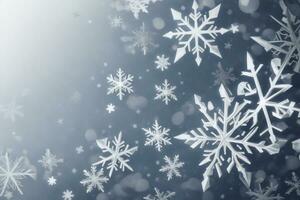 snowflakes on blue background winter graphic photo