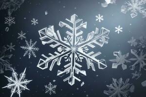 snowflakes on blue background winter graphic photo