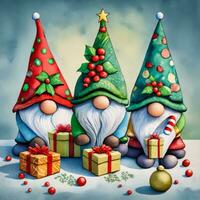 adorable three elves for christmas photo