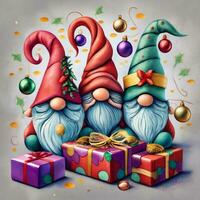 adorable three elves for christmas photo