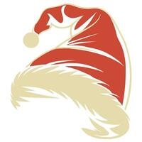 graphics white and red Santa Claus hat on a white background photo