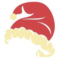 graphics white and red Santa Claus hat on a white background photo