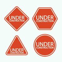 construction signs set 01 vector