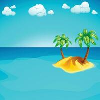 island in the sea vector