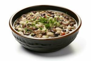 Bean soup bowl. Generate Ai photo