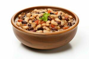 Bean soup bowl ceramic. Generate Ai photo