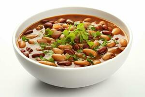 Bean soup bowl food. Generate Ai photo